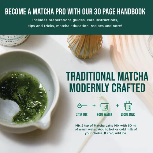 Vista 5 de Jade Leaf Matcha - Juego de inicio tradicional - El juego de regalo japonés Matcha incluye: batidor de bambú (Chasen), pala (Chashaku), tamiz