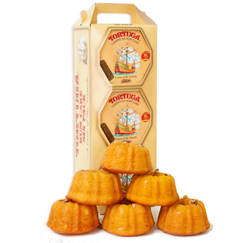 Vista 12 de TORTUGA Pastel de Ron con Vainilla Mexicana - 16 oz - El Obsequio Premium para Canastas de Regalo, Fiestas y Cumpleaños - Excelentes Pasteles