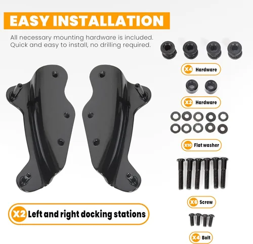 Vista 6 de ECOTRIC Kit de herramientas de acoplamiento de 4 puntos compatible con Harley Touring Road King Street Glide Road Glide Electra Glide Ultra Classic