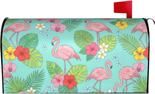 Vista 11 de Beautiful Red Rose Waterproof Mail Cover Magnetic Mailbox Wraps Post Letter Box Cover for Garden Home Decor 21x18 in