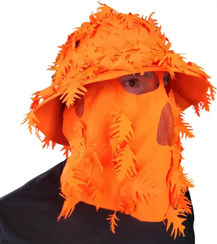 Vista 11 de QuikCamo Realtree & Mossy Oak 3D Leafy Camo - Sombrero de cubo para hombres, ciervos, patos y pavos (totalmente ajustable OSFM)