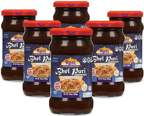 Vista 26 de Rani Roasty Bhel Puri Cup (bocadillo indio picante y crujiente con deliciosos chutneys indios) 3.5 oz (100 g), paquete de 2 ~ Listo para comer