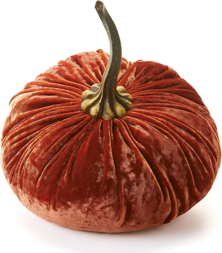 Vista 9 de Your Heart's Content Calabaza de terciopelo de 9 pulgadas, decoración de otoño hecha a mano, centro de mesa de boda de otoño, decoración rústica