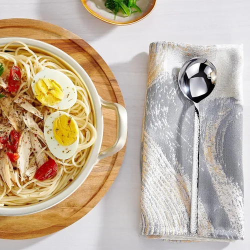 Vista 7 de KEAWELL Cucharas Premium Coreanas para Sopa con Mangos Largos, Juego de 4, Acero Inoxidable 18/10, Aptas para Lavavajillas (Martillado)