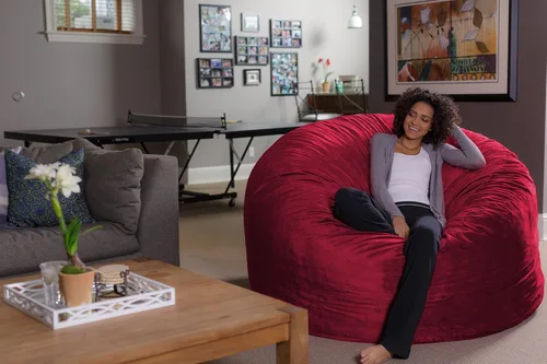 Vista 3 de Sofa Sack - Puff gigante de 6 pies, Tela, Cinnabar
