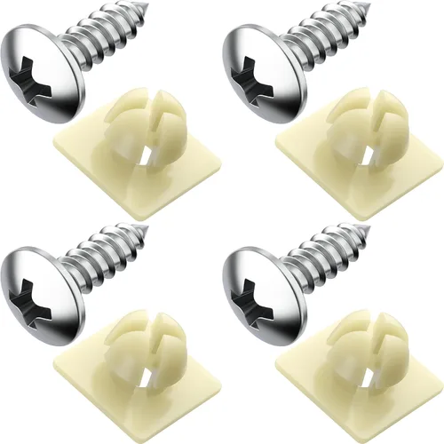 Vista 11 de Tornillos de acero inoxidable con óxido negro de PRIME AVE con insertos de nylon para asegurar placas delanteras y traseras, marcos y cubiertas