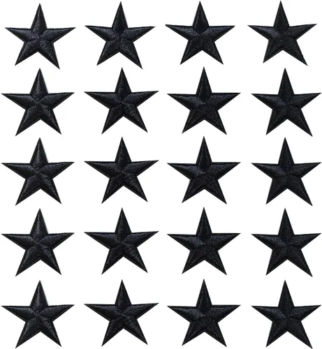 Vista 28 de 5 parches para planchar con estrellas negras, parches bordados para ropa, chaquetas, sombreros, mochilas, jeans (3.2 pulgadas)