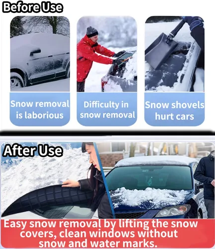 Vista 4 de Ajuste personalizado para cubiertas de nieve para parabrisas BMW, 8 capas impermeables resistentes al viento, protección contra heladas, hielo, sol