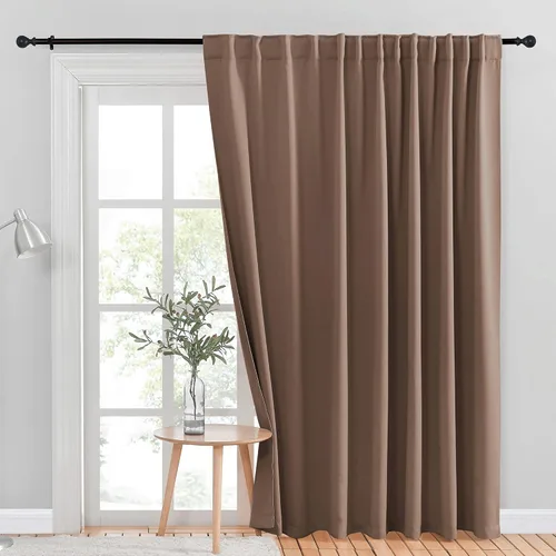 Vista 22 de NICETOWN Cortinas para Puerta Corredera, Cortina Térmica Ancha Oscurecedora para Puerta de Patio, Persiana Vertical, Cortinas para Puerta de Vidrio
