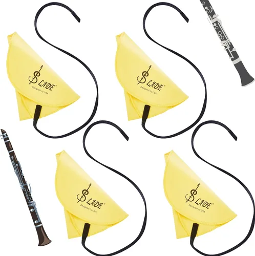Vista 7 de Yinder 4 Piezas Paño de Limpieza para Clarinete Paño de Limpieza para Tubo Interior Adecuado para Flauta, Piccolo, Saxofón, Sax (Rojo)