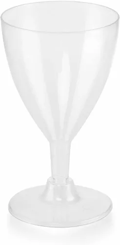 Vista 7 de Efavormart - Juego de copas de vino desechables de plástico transparente de 12 a 6 onzas con tallo hueco para bodas, cumpleaños, fiestas