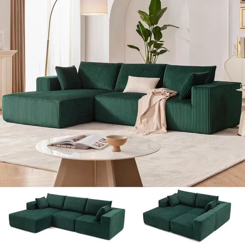 Vista 54 de Weture 95''Modular Sectional Sofa with 1 Chaise and 1 Ottoman, Boneless couches for Living Room Furniture,Comfort U Shaped Sofa， Deep Seat Corner