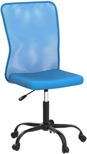 Vista 46 de Silla de oficina pequeña, silla de escritorio sin brazos con ruedas, silla ergonómica para computadora con soporte lumbar, silla giratoria de malla