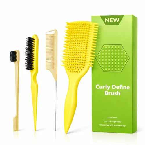 Vista 7 de Cepillo desenredante para cabello rizado, cepillo ligero para cabello rizado con diseño ventilado para un fácil deslizamiento, desenreda sin