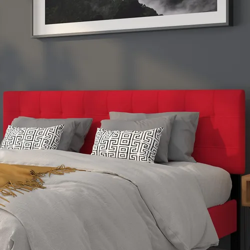 Vista 12 de Flash Furniture Bedford - Cabecero tapizado con capitoné de puntada de caja para cama individual en tela beige