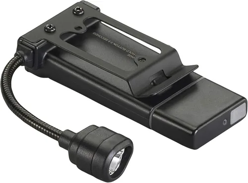 Vista 2 de Streamlight 61126 ClipMate luz recargable de 70 lúmenes y 500 candelas con gancho manos libres y LEDs blancos y rojos con adaptador de pared USB