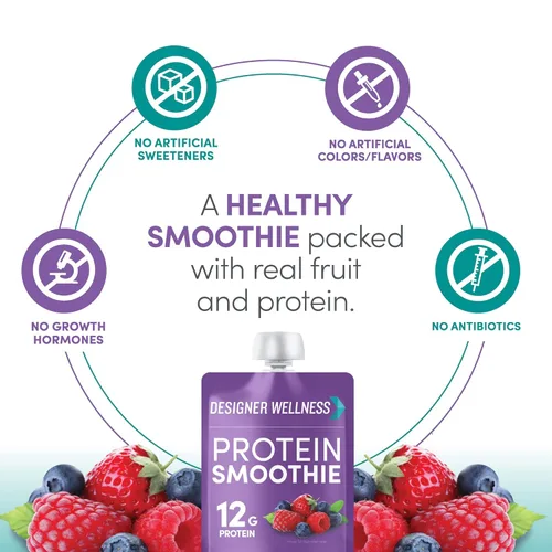 Vista 7 de Designer Wellness Paquete de batidos de proteínas de frutas tropicales y bayas mixtas