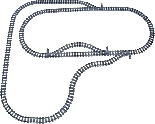 Train City Track - Juego de expansión para ferrocarril y pista, compatible con las principales marcas de bloques de construcción, ideal para la