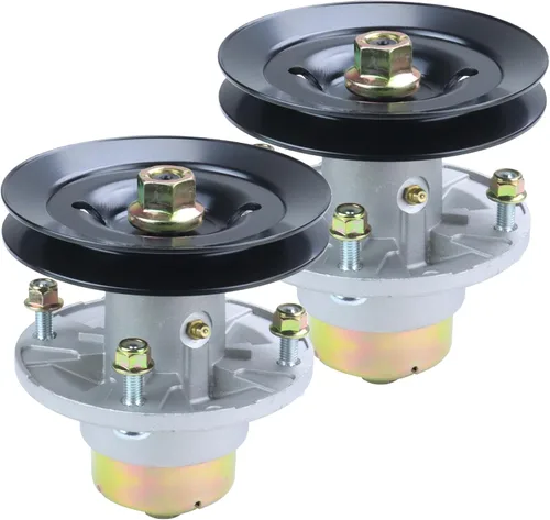 Vista 11 de Engrasado AM144608 Conjunto de husillo con polea UC26511 sustituye al husillo John Deere AM144608 para tractores de césped John Deere Z315E, Z320M