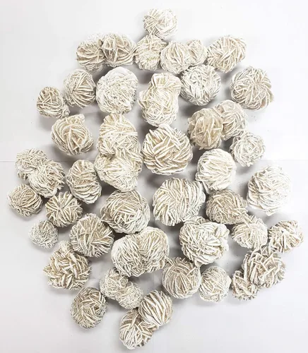 Mineralunierse Desert Rose Selenite Crystal Stone – Piedras curativas de cristal natural – Gypsum Love Stone arena rosa