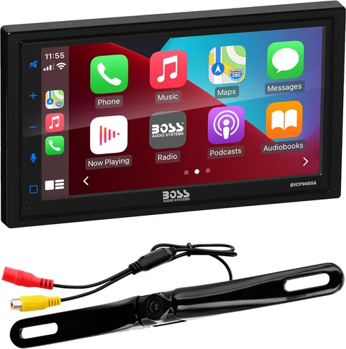 Vista 7 de BOSS Audio Systems BCP62 Estéreo para Auto - Apple CarPlay, Doble DIN, Pantalla Táctil Capacitiva de 6.2 Pulgadas, Bluetooth, Sin Reproductor