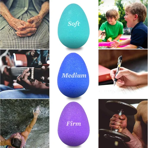 Vista 3 de The Friendly Swede Stress Balls for Adults — 3 Squeeze Balls for Hand Therapy, Stress Relief & Hand Strength - Exercise for Grip Strength with 3