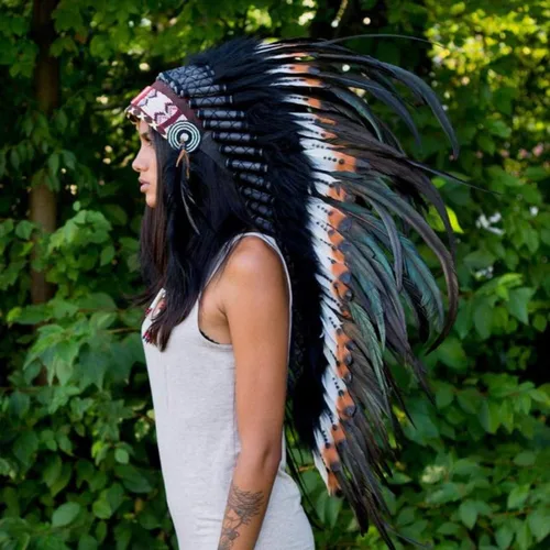 Vista 2 de Novum Crafts Feather Headdress Native American Indian Inspired Choose