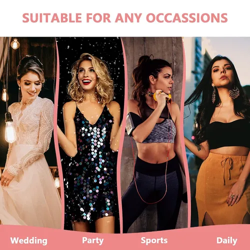 Vista 4 de MyMegan Boobytape para levantamiento de senos, cinta para senos grandes con cubiertas reutilizables para pezones, cinta de senos con empanadas