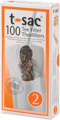 Vista 5 de T-Sac Bolsas de filtro de té, infusor de té desechable, tamaño número 2, capacidad de 2 a 4 tazas, juego de 1,000