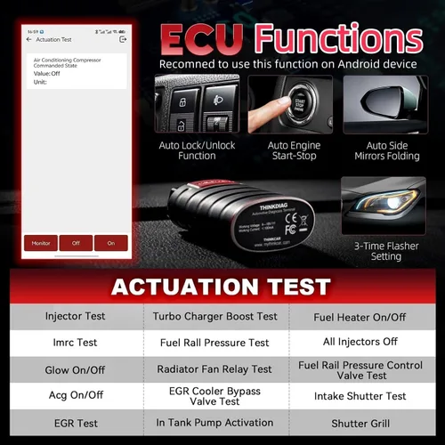 Vista 5 de escáner Bluetooth Thinkdiag OBD2, herramienta de escaneo bidireccional para todos los sistemas, herramientas de diagnóstico de nivel OE