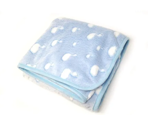 Vista 4 de Ducky Coral Fleece Cochecito de bebé Manta 30"x40" Baby Blue