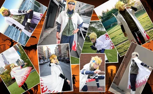 Vista 7 de Im.Create Disfraz de anime, cuarto Hokage, capa de Minato Namikaze, disfraz de cosplay de Halloween (4 hokage blanco, M)