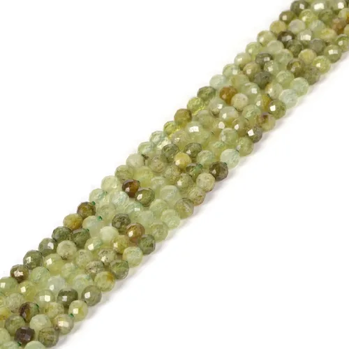 Vista 47 de Cuentas Redondas Facetadas de Ópalo Verde de 4 mm Sueltas de 16 Pulgadas para Hacer Joyas