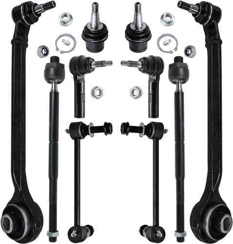 Vista 115 de Detroit Axle - Kit de suspensión frontal de 10 piezas para Jeep 2002-2004 Liberty, 2 brazos de control superiores con rótula 2 rótulas inferiores, 4