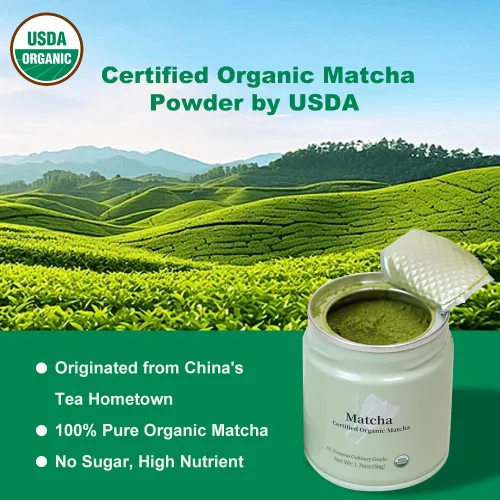 Vista 6 de MatchAdmire Té verde Matcha orgánico certificado USDA Premium de primera cosecha en polvo, sabor rico, 100% vegano sin rellenos, libre de radiación