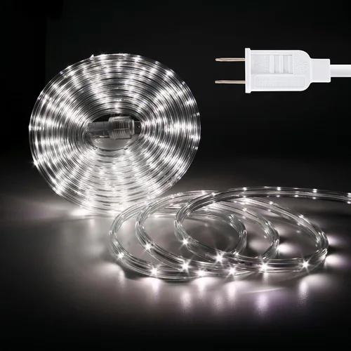 Vista 9 de Guirnalda de luces LED, 5 metros, tira de luces impermeable y conectable, 3000K blanco suave, iluminación de ambiente para interiores y exteriores