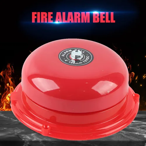Vista 3 de Campana de alarma, 4 pulgadas 100 db Tipo de huelga interna Campana de alarma, detectores de humo de campana eléctrica, control de metal
