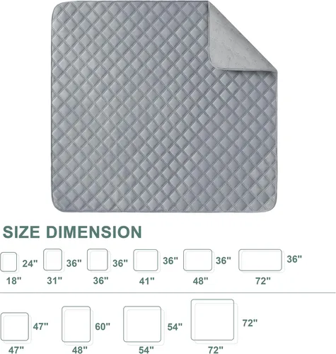 Vista 7 de Eterish Almohadillas reutilizables y lavables para perros extragrandes de 72 x 72 pulgadas, 1 paquete, almohadillas absorbentes para entrenamiento