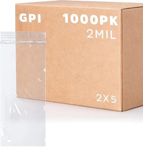Vista 22 de GPI - 1000 unidades - Bolsas con cremallera de 2 x 9 pulgadas, 2 mil, bolsas de polietileno transparentes con cierre resellable, con cierre