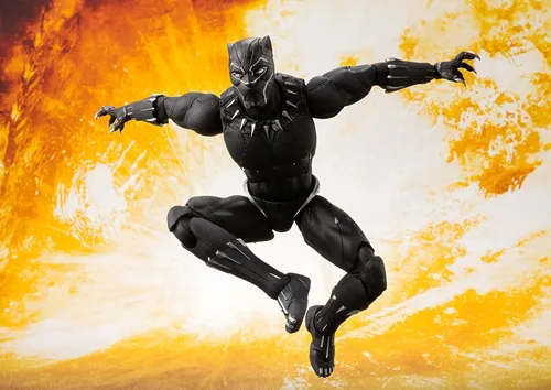 Vista 4 de Tamashii Nations S.H. Figuarts Black Panther & Tamashii Effect Rock "Avengers: Infinity War