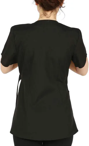 Vista 3 de Pamela - Bata profesional de salón, chaqueta de estilista, uniforme de cosmetología