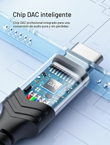 Vista 3 de Adaptador USB tipo C a conector de auriculares hembra de 3.5mm, cable JSAUX USB C a auxiliar de audio compatible con iPhone 15 Pro Max/15 Pro/15