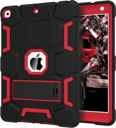 Vista 25 de CCMAO Funda para iPad de 6ª/5ª generación (9.7 pulgadas, 2018/2017), iPad Air de 2ª generación (2014) con soporte, funda protectora híbrida a prueba