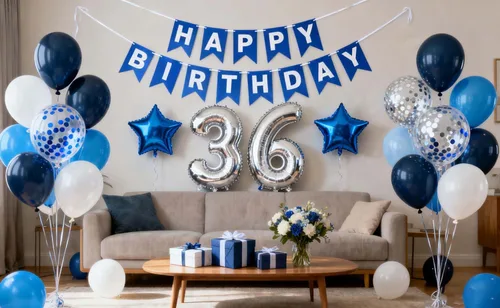 Vista 15 de Decoración de fiesta de cumpleaños número 30, globos de papel de aluminio de látex con el número 30, globos de látex con confeti para hombres, él