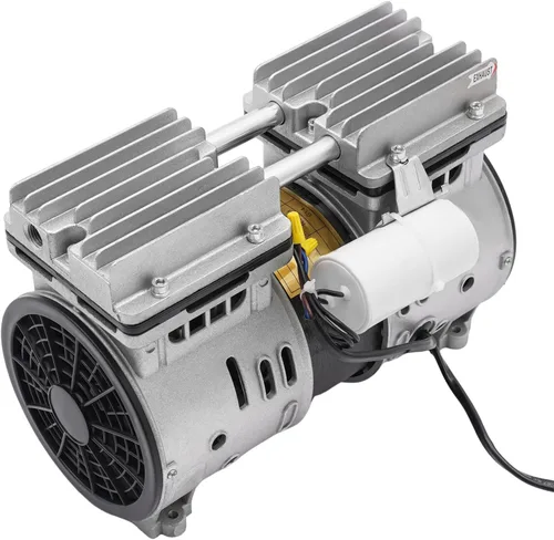 Vista 8 de Bomba de vacío sin aceite, 110V 370W Bomba de compresor de pistón sin aceite de alta presión Bomba de aire de vacío de alto flujo Cilindro doble