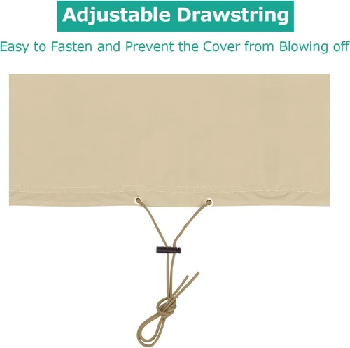 Vista 5 de SunPatio Funda otomana para exteriores, cubierta cuadrada impermeable resistente para mesa de café, cubierta de mesa auxiliar para muebles de patio