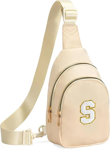 Regalos de cumpleaños Viverte para niñas de 7, 8, 9, 10, 11, 12, 13 años, pequeño bolso cruzado de hombro con inicial, bolso cruzado de hombro para