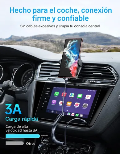 Vista 4 de USB C Cable Fast Charging, 2Pack 3ft Coiled USB A to USB C Charge Cable for Negro