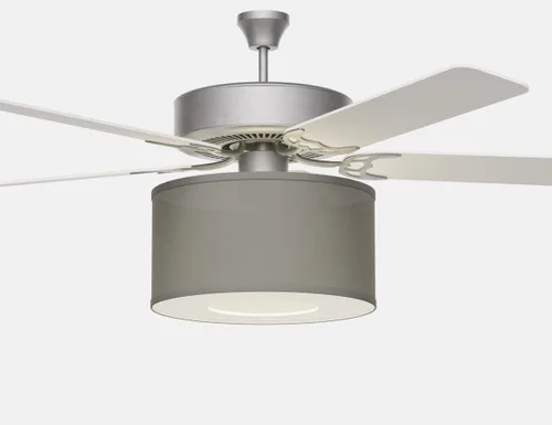 Vista 9 de Kit de pantalla de tambor para ventilador de techo, 100% lino, con adaptador y difusor GRATUITO Se ajusta a kits de luces estándar de ventilador