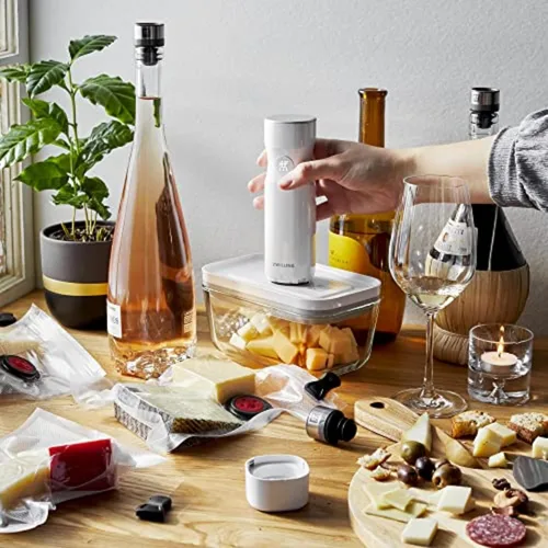 Vista 14 de ZWILLING Fresh & Save - Bolsas selladoras al vacío de 10 piezas, bolsas de Sous Vide, preparación de comidas, tamaño pequeño